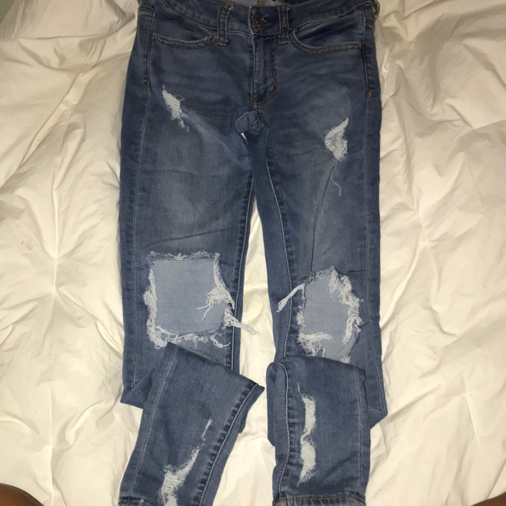 american eagle ripped jeggings